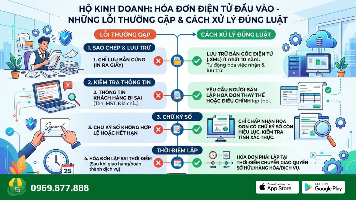 Hóa đơn điện tử đầu vào: Những lỗi thường gặp và cách xử lý đúng luật