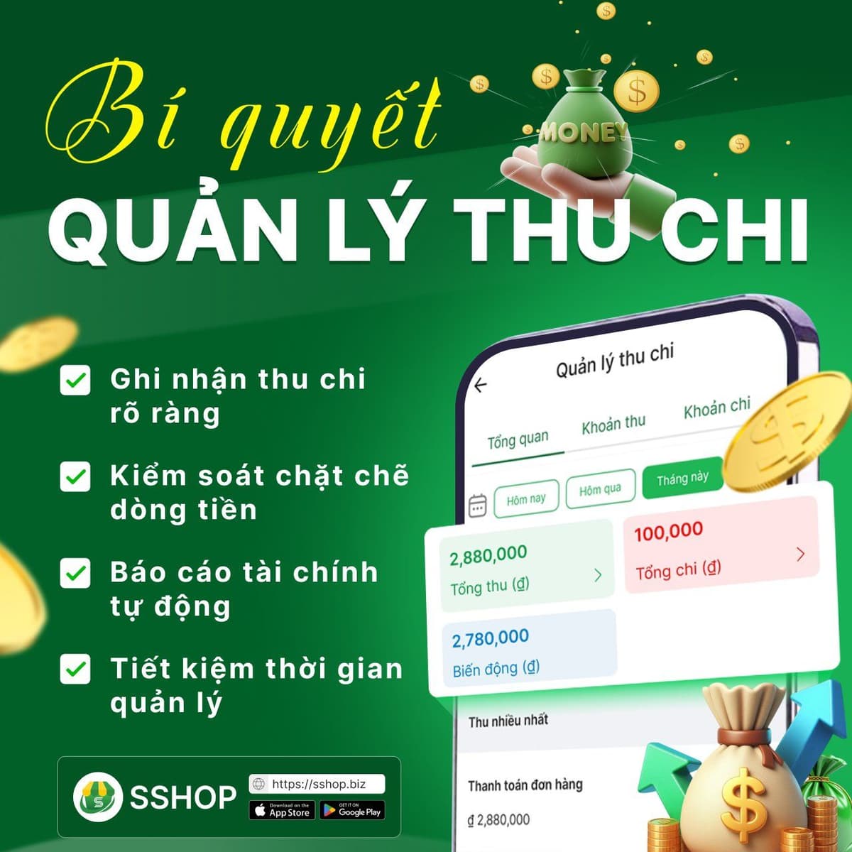 BÍ QUYẾT QUẢN LÝ THU CHI DỄ DÀNG CHO MỌI CỬA HÀNG
