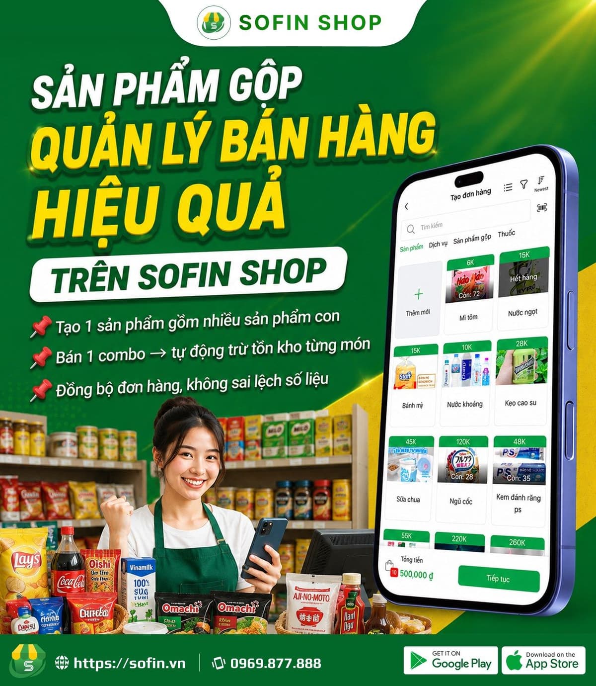 Sản phẩm gộp (combo) – tính năng quản lý bán hàng hiệu quả trên SOFIN SHOP