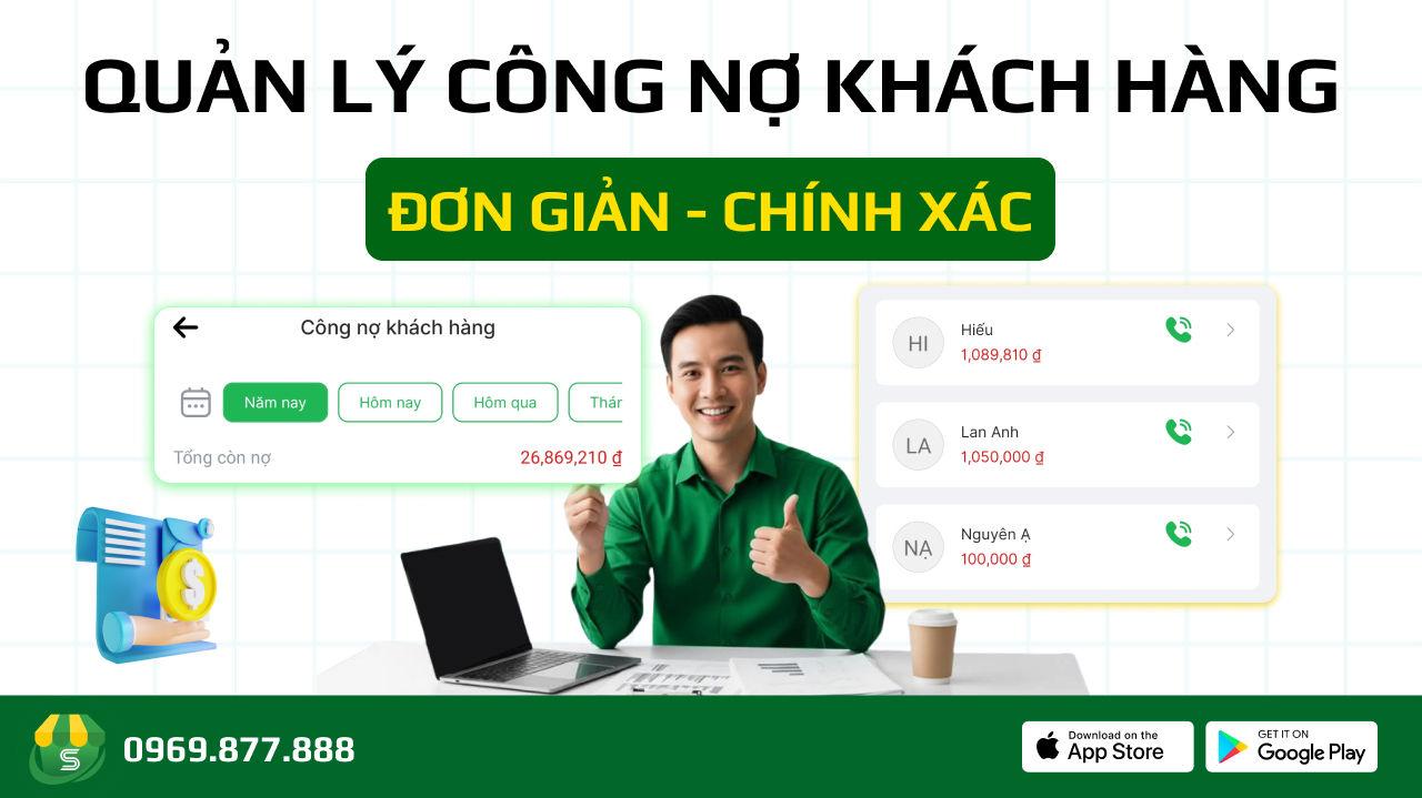 5 phút Quản lý công nợ khách lẻ, khách sỉ cho tiểu thương
